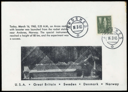 1965, Luftfahrt,Raketenpost,internationale nach 1945, 524 xA, Brief