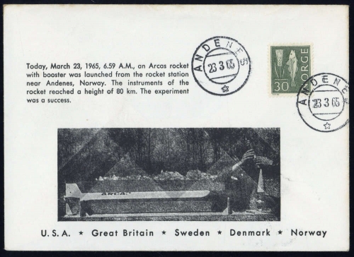 1965, Luftfahrt,Raketenpost,internationale nach 1945, 524 xA, Brief