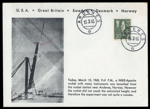 1965, Luftfahrt,Raketenpost,internationale nach 1945, 524 xA, Brief