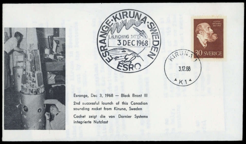 1968, Luftfahrt,Raketenpost,internationale nach 1945, 461 C, Brief