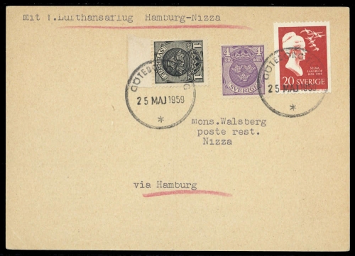 1959, Schweden, 443 C u.a., Brief