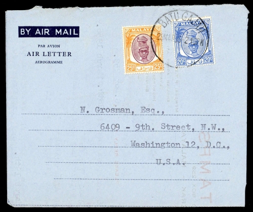1950, Malaiische Staaten Perak, 93-94, Brief