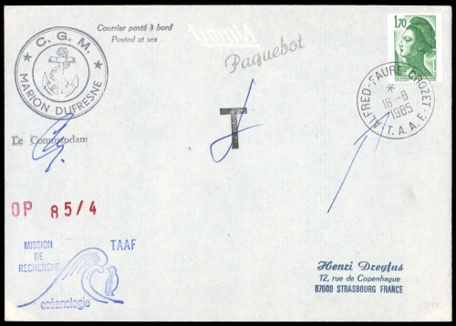 1985, Expeditionen,Antarktis,, F 2454 C, Brief
