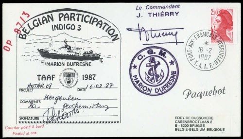 1987, Expeditionen,Antarktis,, F 2510 C, Brief