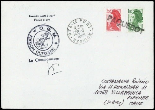 1986, Frankreich, 2509-10 C, Brief