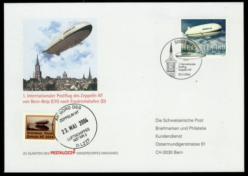 2004, Zeppelin,Zeppelinpost NT, LZ07 D-LZFN, Brief