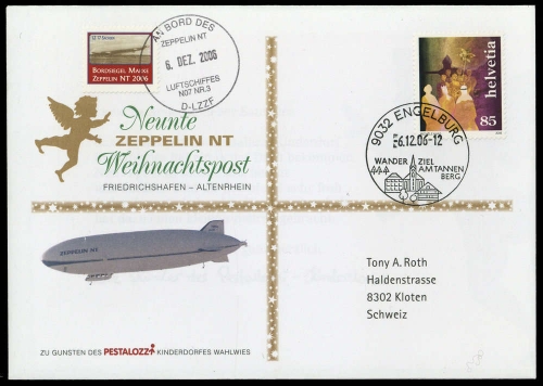 2006, Zeppelin,Zeppelinpost NT, LZ07 D-LZFN, Brief