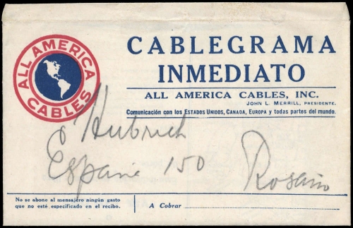 1923, Argentinien, Brief