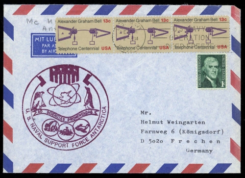 1988, Expeditionen,Antarktis,, 1253 u.a., Brief