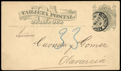 1878, Argentinien, P 1, Brief