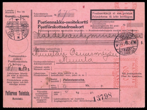 1931, Finnland, Brief