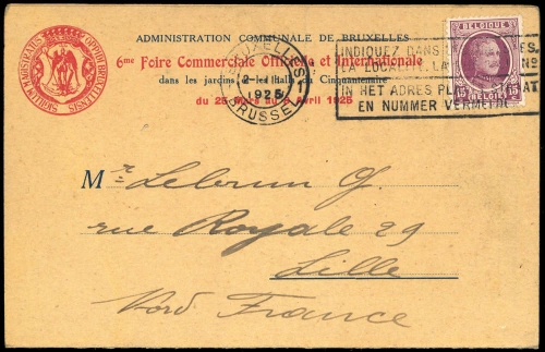 1927, Belgien, 174, Brief