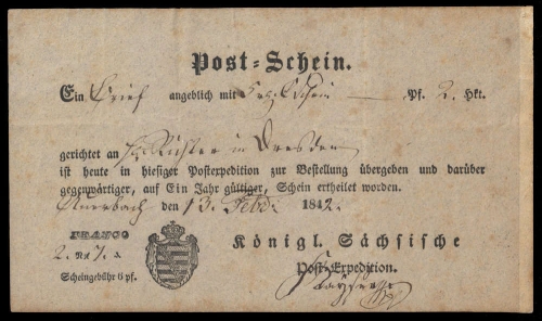 1842, Altdeutschland Sachsen