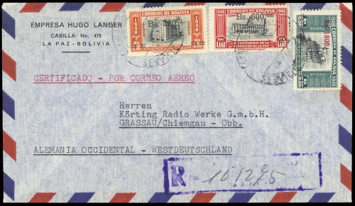 1957, Bolivien, 573 u.a., Brief