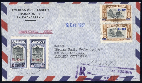 1957, Bolivien, 572 u.a., Brief