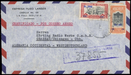 1957, Bolivien, 562 u.a., Brief