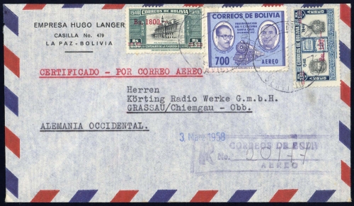 1957, Bolivien, 573 u.a., Brief