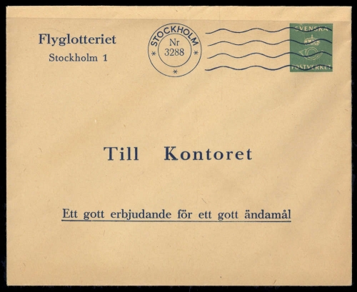 1920, Schweden, U, Brief