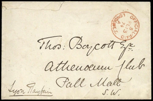 1874, Grossbritannien, Brief