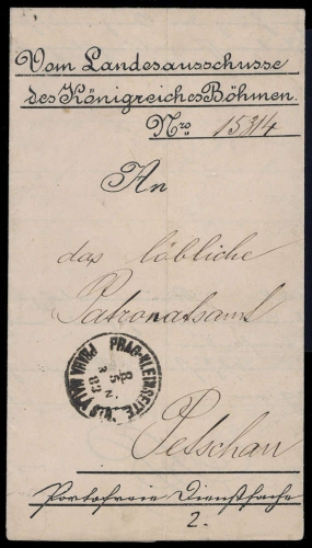 Tschechoslowakei, Brief