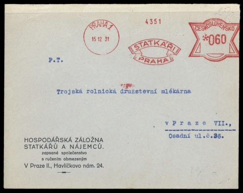Tschechoslowakei, Brief