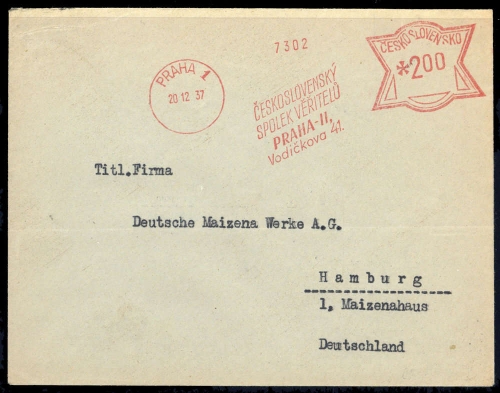 Tschechoslowakei, Brief