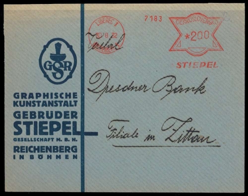 Tschechoslowakei, Brief