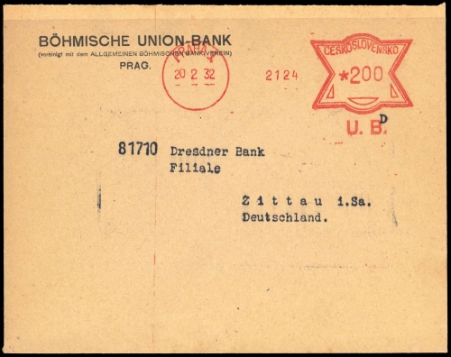 Tschechoslowakei, Brief