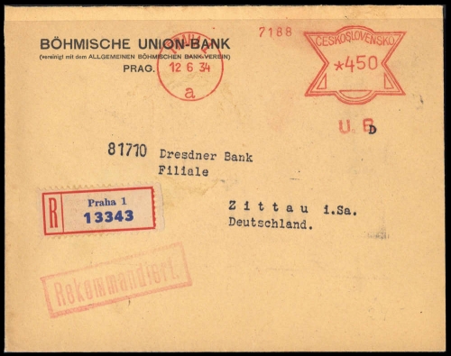 Tschechoslowakei, Brief