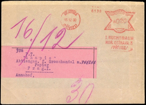 Tschechoslowakei, Brief