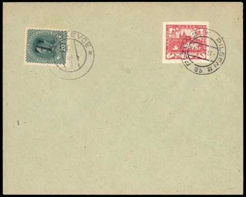 1918, Tschechoslowakei, (Ö) 222 u.a., Brief