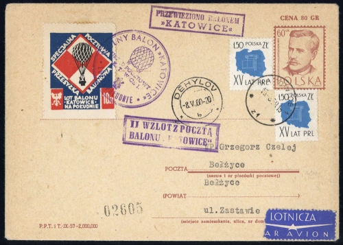 1960, Polen, 1110 (2) u.a., Brief