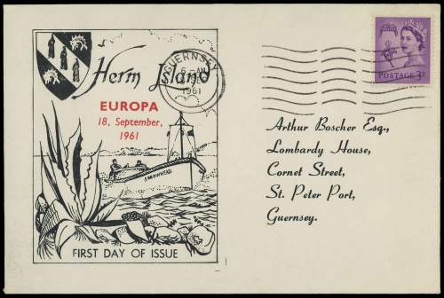 1958, Guernsey, 1 x u.a., Brief