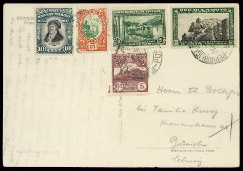 1925, San Marino, 211 u.a., Brief