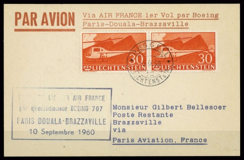 1960, Liechtenstein, 391 (2), Brief
