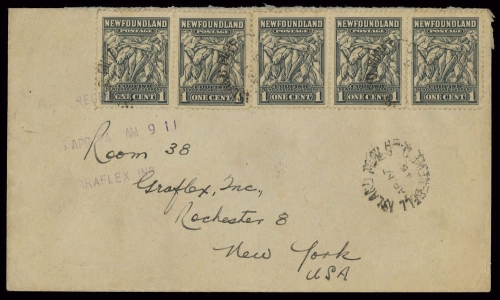 1932, Neufundland, 185 (5), Brief