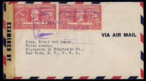 1937, Nicaragua, 849 (2), Brief