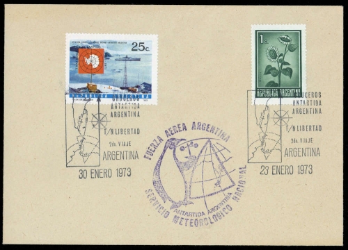 1973, Expeditionen,Antarktis,, Arg. 1123 u.a., Brief