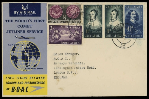 1952, Südafrika, 224-26 u.a., Brief