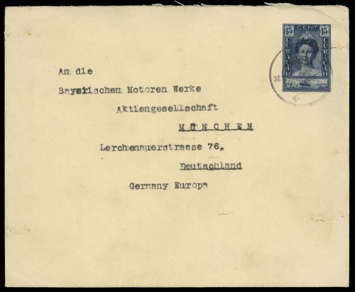 1928, Niederländische Antillen, U (97), Brief