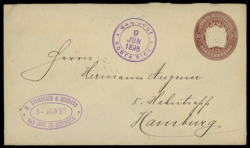 1890, Costa Rica, U 4, Brief
