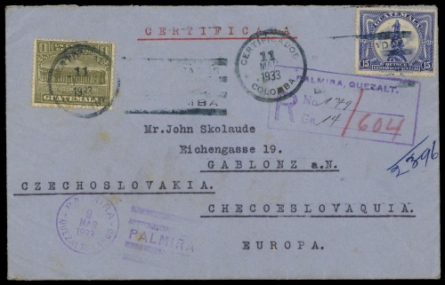 1929, Guatemala, 227 u.a., Brief