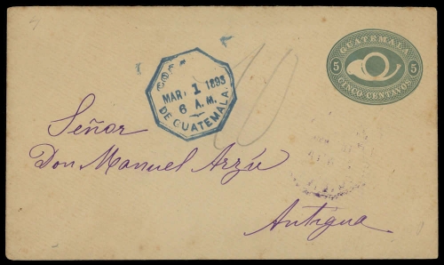 1890, Guatemala, U 4, Brief
