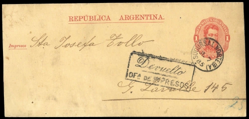 1878, Argentinien, S 1 b, Brief