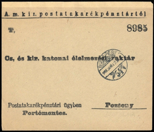 1918, Ungarn, Brief