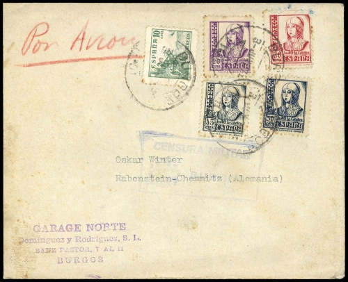 1937, Spanien, 770-71 u.a., Brief