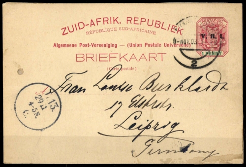 1900, Transvaal, P 9, Brief