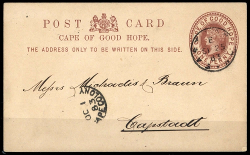 1882, Kap der Guten Hoffnung, P 2, Brief