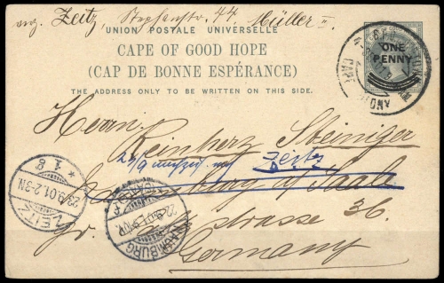 1897, Kap der Guten Hoffnung, P 10 I, Brief