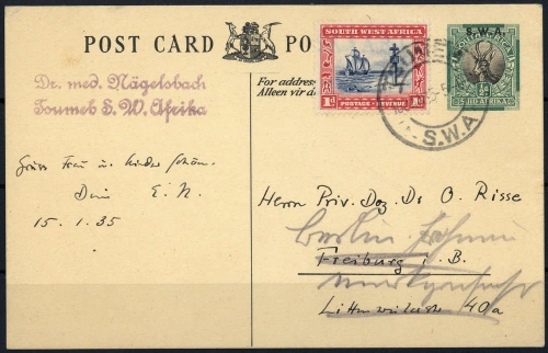1929, Südwestafrika, P 17, 142, Brief